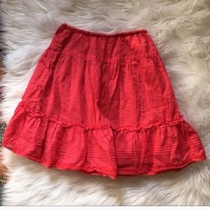 J Crew Crewcuts Coral Pink Tiered Cotton Skirt 10